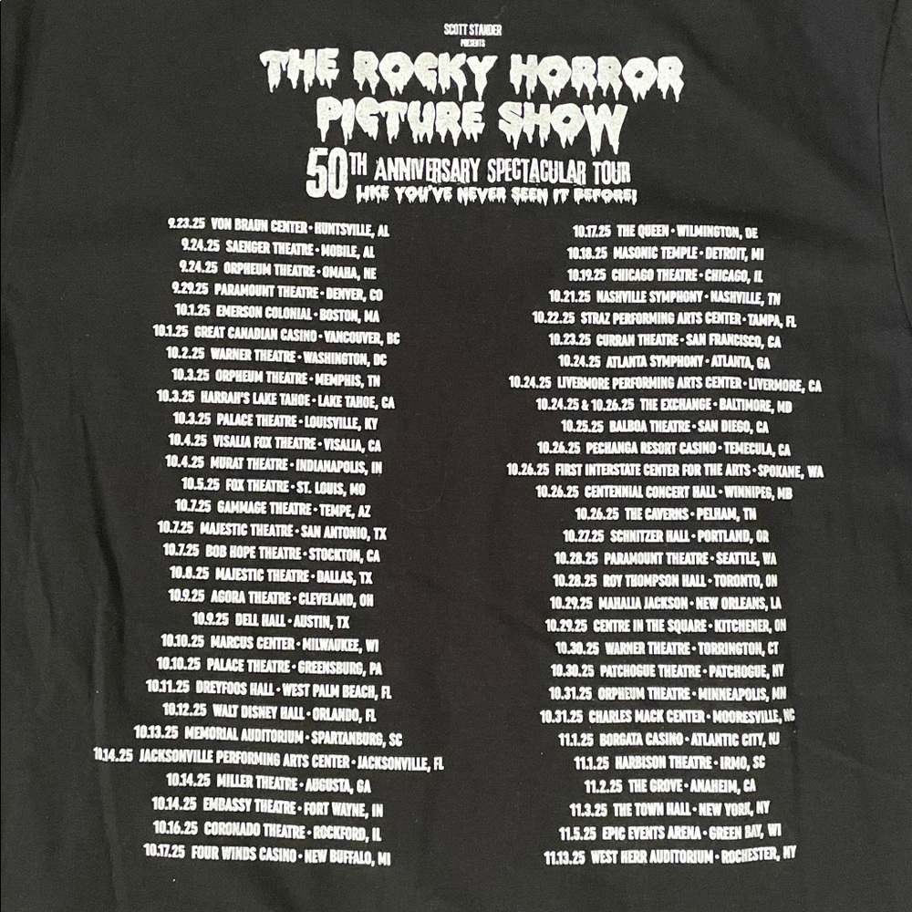 ♥️Rocky Horror Picture Show♥️Black Short Sleeve T- Shirt. Size (M) - Picture 6 of 8